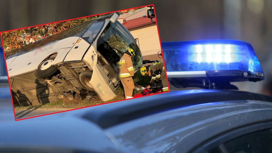 Wypadek autokaru w Grabownicy Starzeńskiej