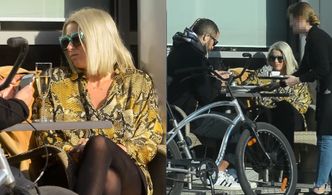 Wiosenna Maria Sadowska na rowerach i lunchu z mężem