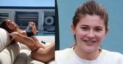Sensualna Kylie Jenner w bikini spryskuje się swoim autorskim olejkiem do opalania (FOTO)