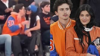 Kylie Jenner i Timothée Chalamet migdalą się na meczu koszykówki. Słodziaki?