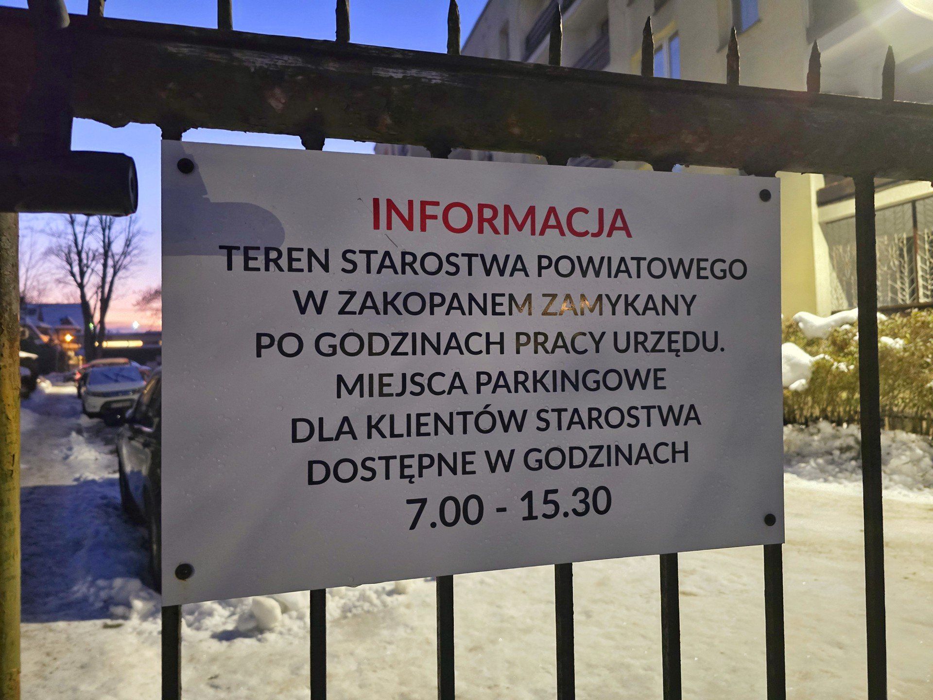 Starostwo zamyka teren