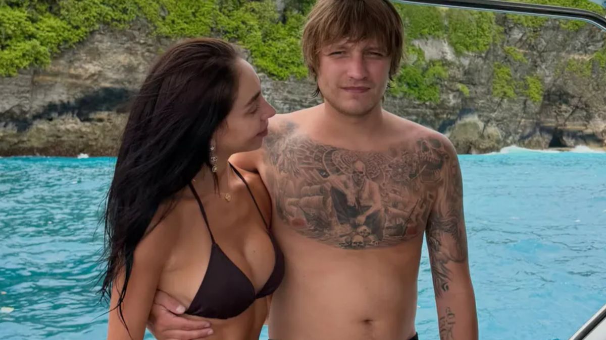 Igor Komarow i jego partnerka na Bali.