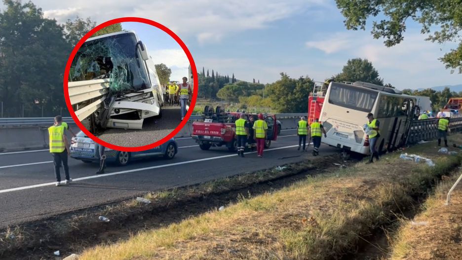 Wypadek autokaru we Włoszech / Zrzut ekranu, Arezzo Notizie