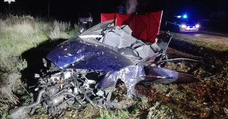 Gościeradów Folwark. Auto wjechało w drzewo. 19-latkowie nie żyją