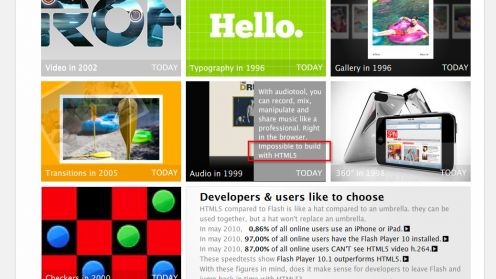 Apple siad! Flash pokazuje Jobsowi i HTML5 gdzie jest ich miejsce (na razie) 1