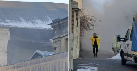 Dramatyczne sceny w centrum Lublina. Zawalił się kolejny fragment ściany kamienicy przy ul. Bernardyńskiej [ZDJĘCIA]