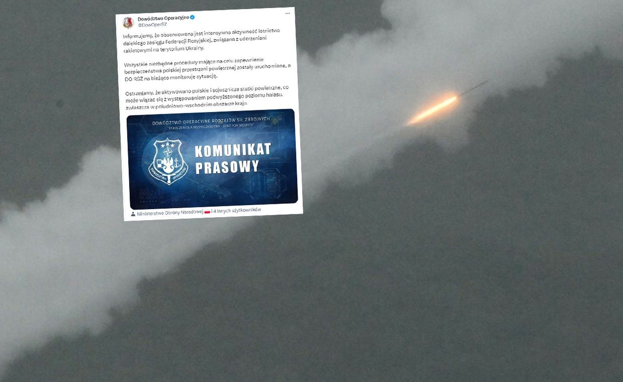 Zmasowany atak Rosji na Ukrainę. Komunikat polskiego dowództwa