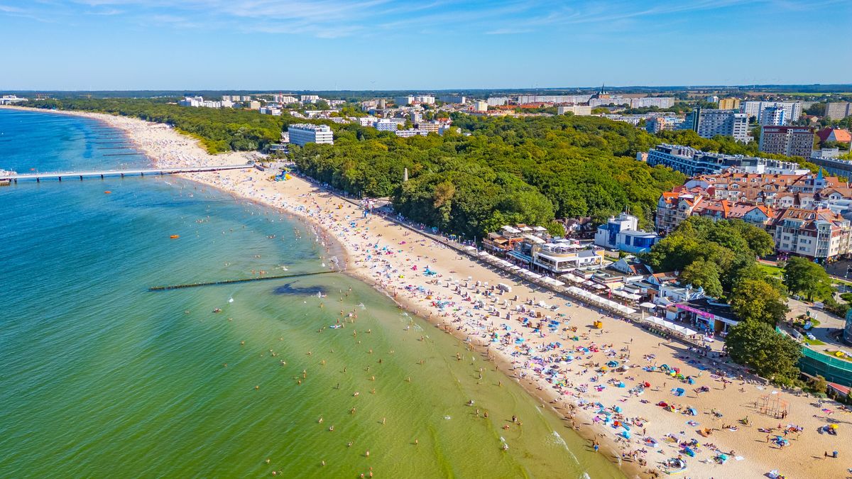 Kołobrzeg z lotu ptaka