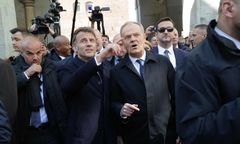 Macron już w Gdańsku. Serdeczne przywitanie z Donaldem Tuskiem