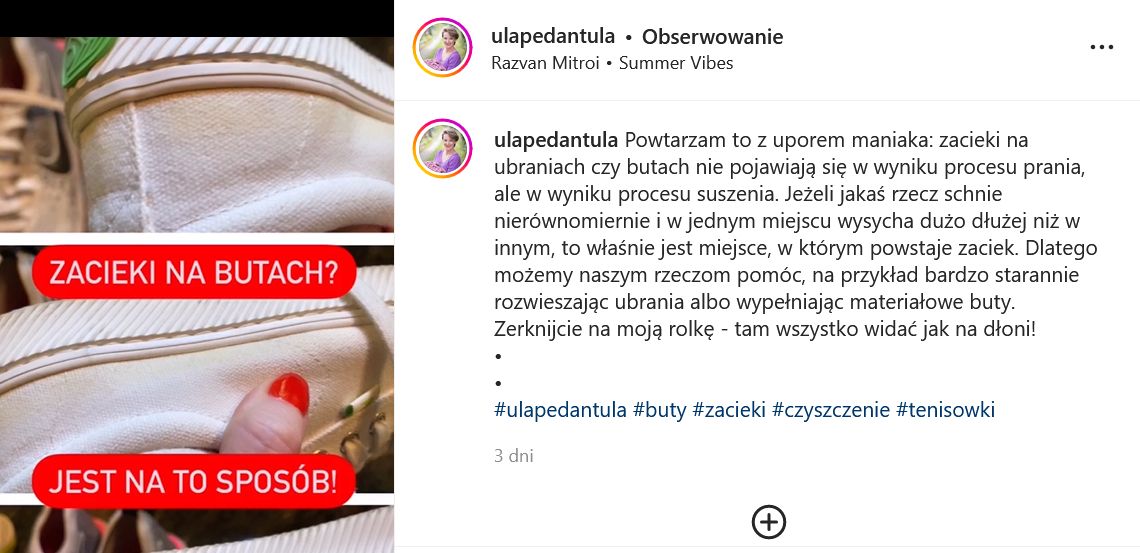 Ula Pedantula pokazała bardzo prosty sposób na to, aby zacieki się nie pojawiły.