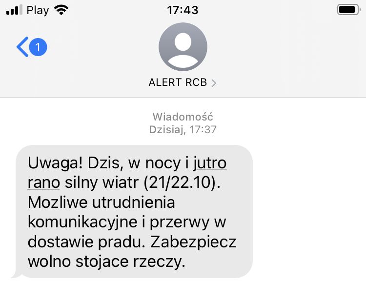 Alert RCB dla 9 województw. Wichura nad Polską
 