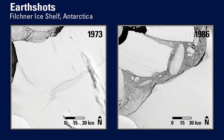 The birth of iceberg A23a as a result of the calving of the Filchner glacier