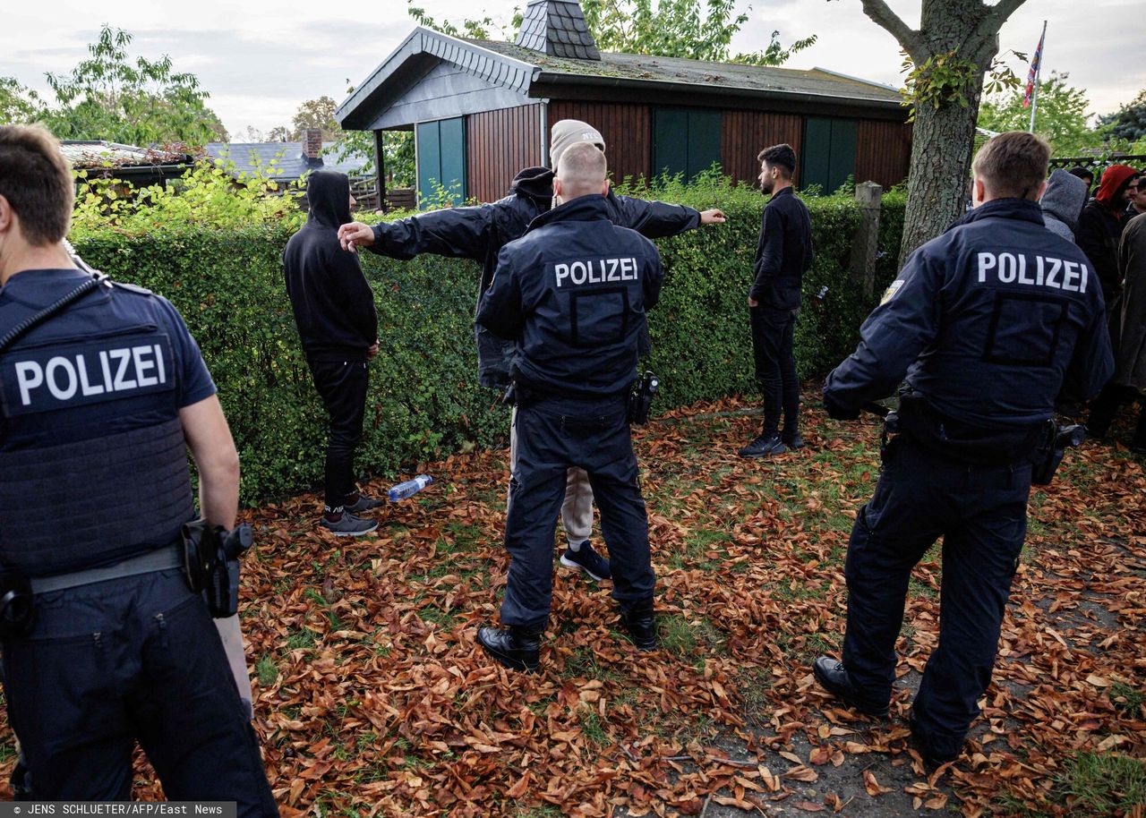 Niemiecki patrol przy granicy z Polską