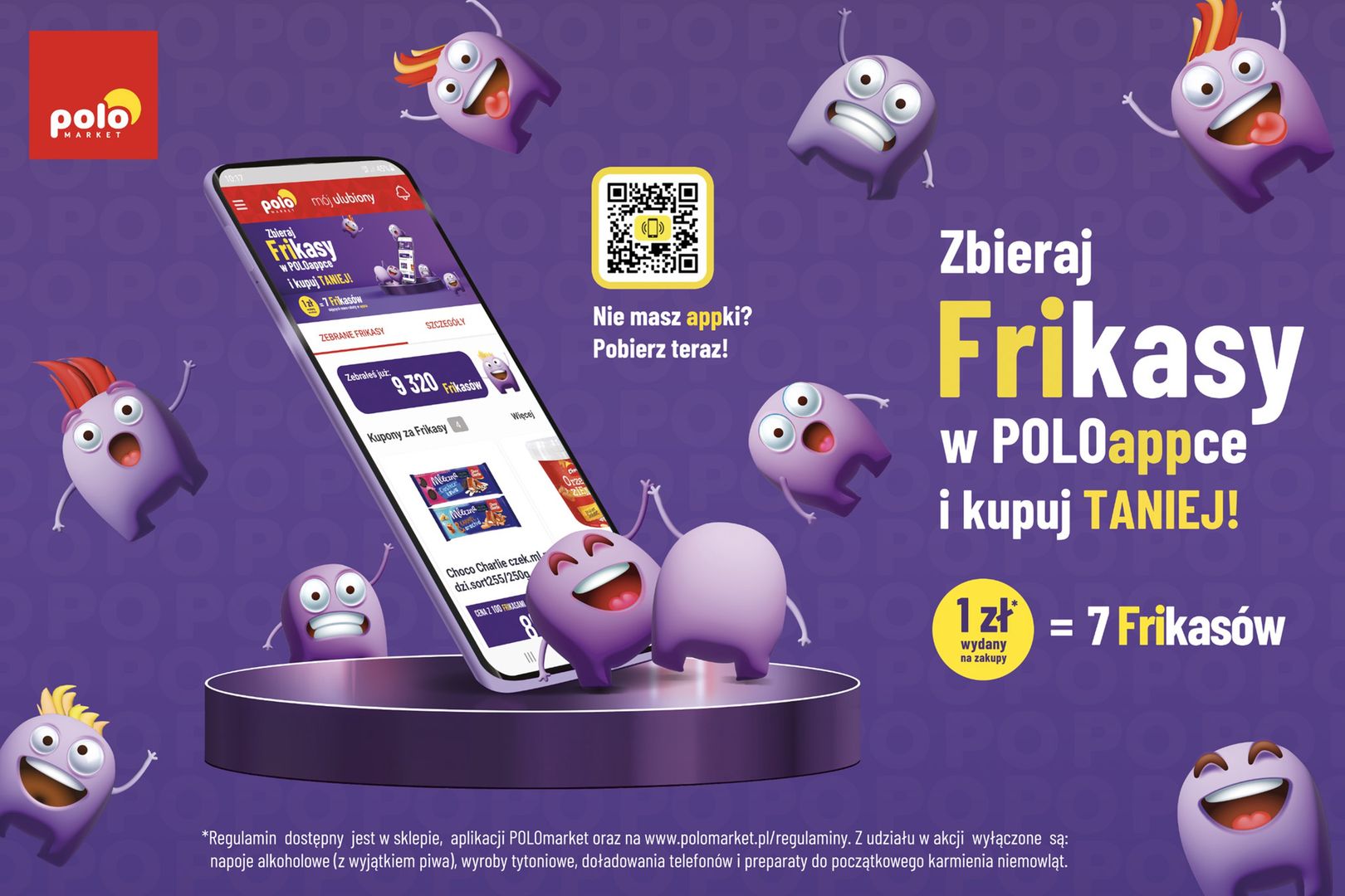 Rób zakupy w POLOmarket i zbieraj Frikasy. Czekają super rabaty!