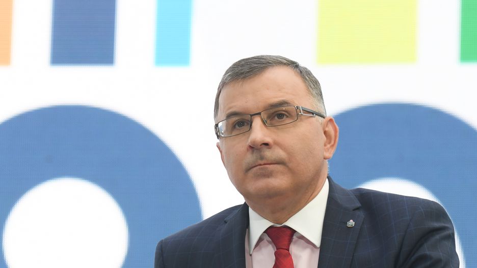 Zbigniew Jagiello, President of the Management Board of Bank PKO Bank Polski, seen during Congress 590, in the G2A Arena Exhibition and Congress Centre in Jasionka, near Rzeszow. On Monday, 7 October 2019, in Jasionka, Rzeszow, Poland. (Photo by Artur Widak/NurPhoto via Getty Images)