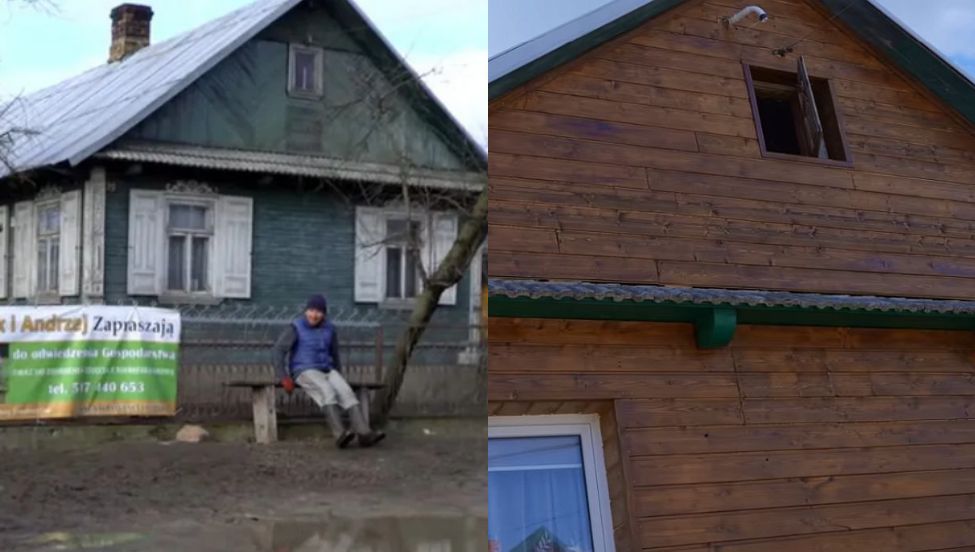 Dom Andrzeja z Plutycz przed i po 