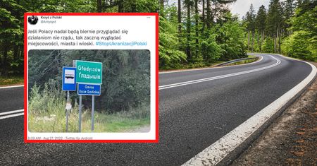 Nazwy wsi w dwóch językach. Trolle piszą o "ukrainizacji Polski"