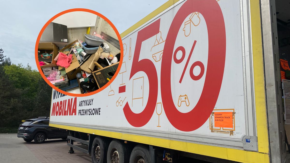 Bałagan w naczepie Biedronki. Mamy zdjęcia