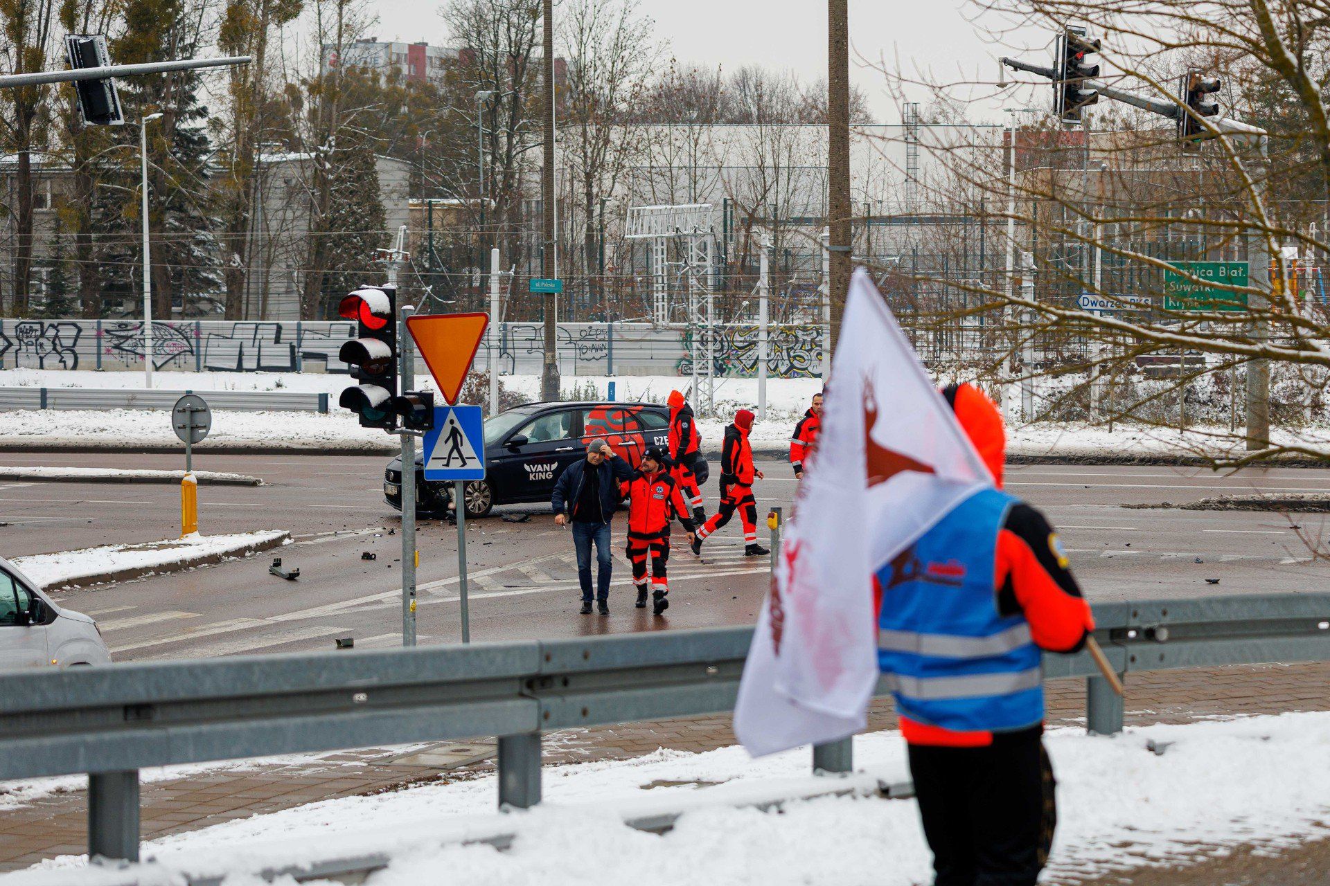 Kolizja na ulicy Botanicznej w Białymstoku