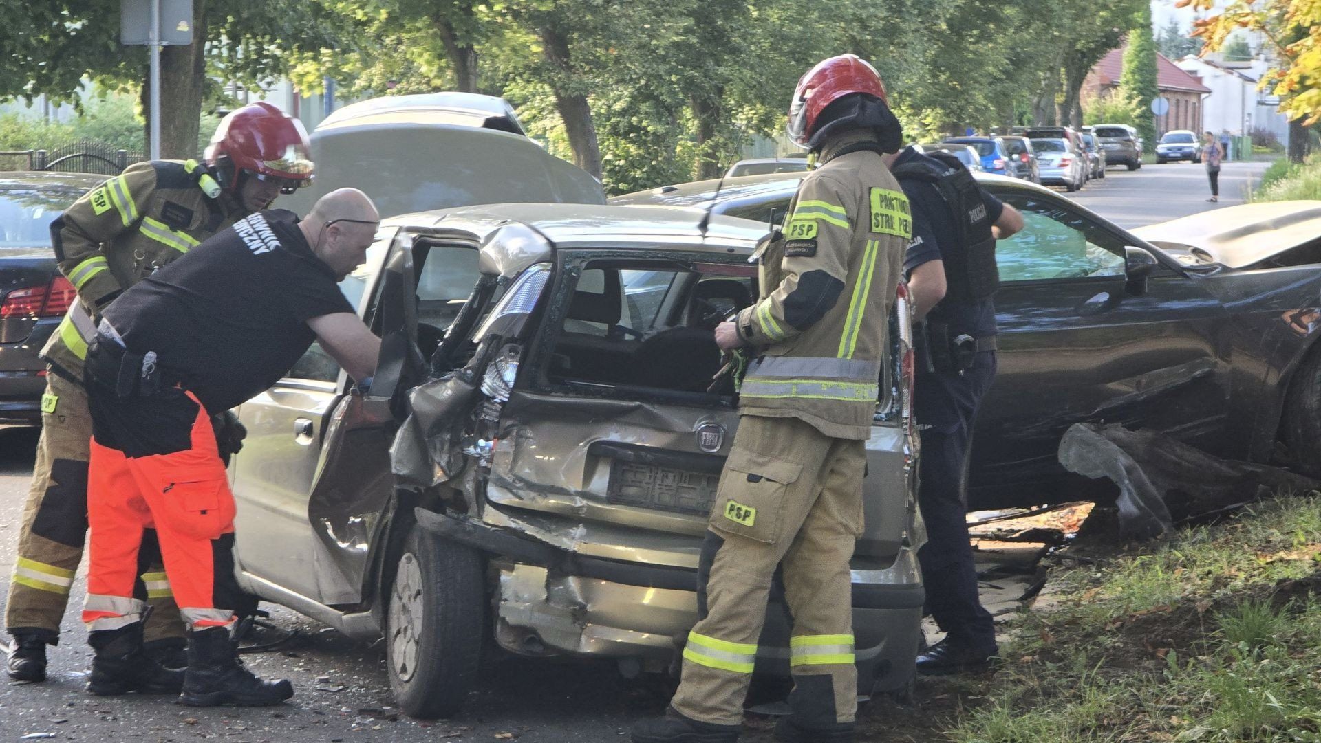 Wypadek na ul. Narutowicza w Aleksandrowie Kujawskim. Zderzyły się dwa pojazdy