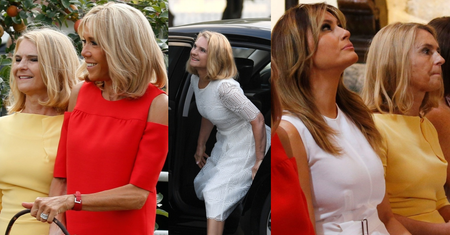 Eleganckie żony polityków na szczycie G7: Małgorzata Tusk w towarzystwie Brigitte Macron i Melanii Trump