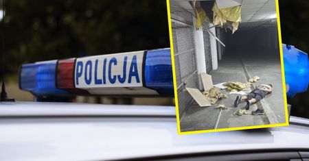 Niecodzienne sceny w Krakowie. Złodziej spadł policjantom z sufitu