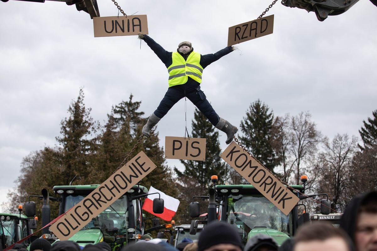 Protest rolników pod Hrubieszowem