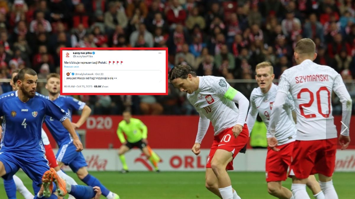 Reprezentanci Polski w trakcie meczu z Mołdawią.