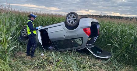 55-latka wylądowała w polu kukurydzy. Otrzymała 63 punkty karne