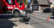 Zderzenie motocyklisty z autem osobowym na Nadbystrzyckiej w Lublinie