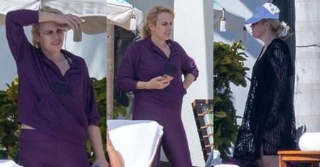 Rebel Wilson w fioletowym dresie relaksuje się podczas urodzinowego wypadu do Meksyku (ZDJĘCIA)