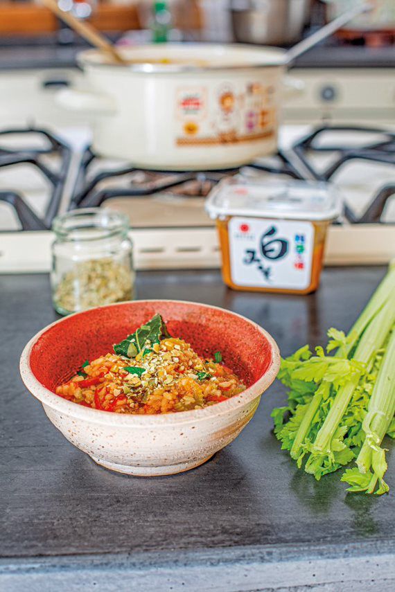 Risotto z amarantusem i miso