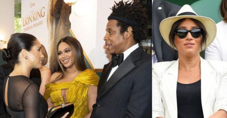 Meghan Markle i Beyonce DWUKROTNIE złamały protokół na premierze "Króla Lwa"!