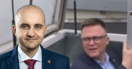 Poseł na dachu Sejmu. Internauci pękają ze śmiechu
