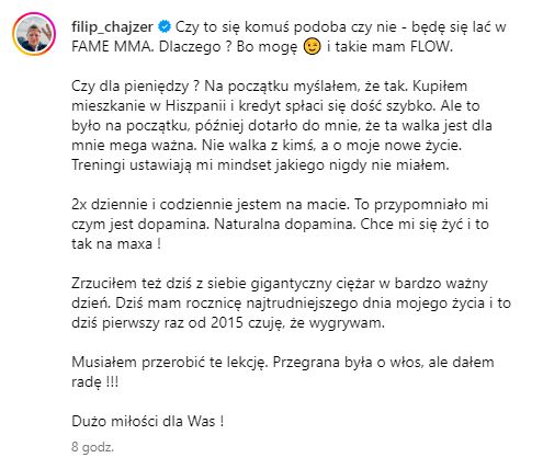 Wpis Filipa Chajzera