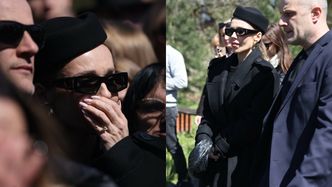 Wzruszona Doda ociera łzy na pogrzebie Łukasza Litewki (ZDJĘCIA)