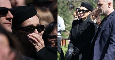 Wzruszona Doda ociera łzy na pogrzebie Łukasza Litewki (ZDJĘCIA)