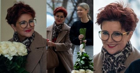 Jolanta Kwaśniewska "przyłapana" na zakupach u Łukasza Jemioła. Butik opuściła z naręczem białych róż (ZDJĘCIA)