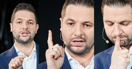 Patryk Jaki i jego palec. NA CO WSKAZUJE? (ZDJĘCIA)