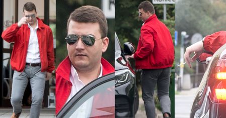 Wypielęgnowany Bartłomiej Misiewicz opuszcza Studio Urody "Grażyna" i wsiada do Mercedesa za 150 tysięcy (ZDJĘCIA)