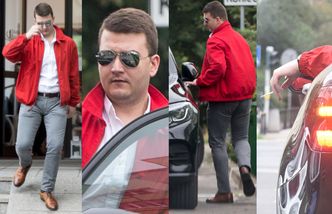 Wypielęgnowany Bartłomiej Misiewicz opuszcza Studio Urody "Grażyna" i wsiada do Mercedesa za 150 tysięcy (ZDJĘCIA)