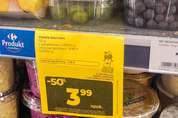 Promocja na minikiwi w Carrefourze