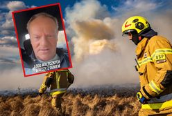 Pożar w parku narodowym. Tusk pojechał na miejsce