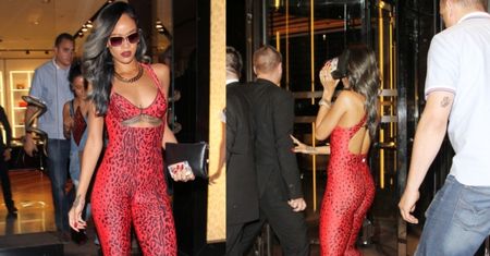 Rihanna w czerwonej panterce!