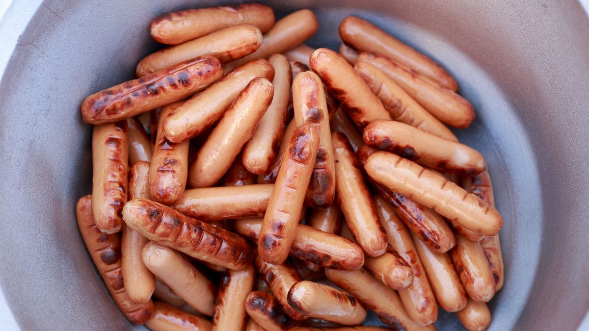 Fried sausage in a panFried sausage in a panValerii kosovskyi