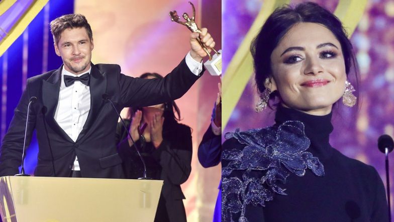 Mikołaj Roznerski wyznaje miłość Adrianie Kalskiej podczas odbierania Telekamery