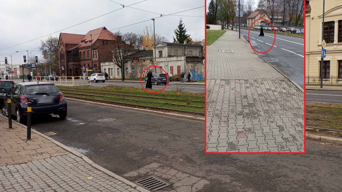 Księża przechodzą w miejscu niedozwolonym. Proboszcz tłumaczy