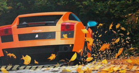 Jesienne Lamborghini Gallardo na płótnie