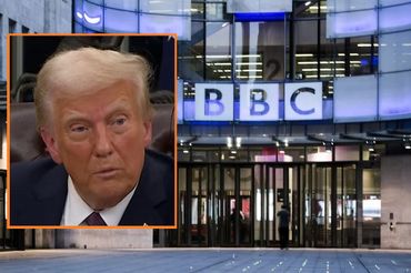 Donald Trump i siedziba BBC