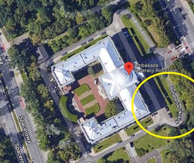 Ulica przy rosyjskiej ambasadzie w Warszawie zyskała nazwę "Bohaterów Ukrainy" w Google Maps